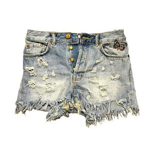 ZARA Trafaluc denimwear Jean Frayed Short Size 24 Women's